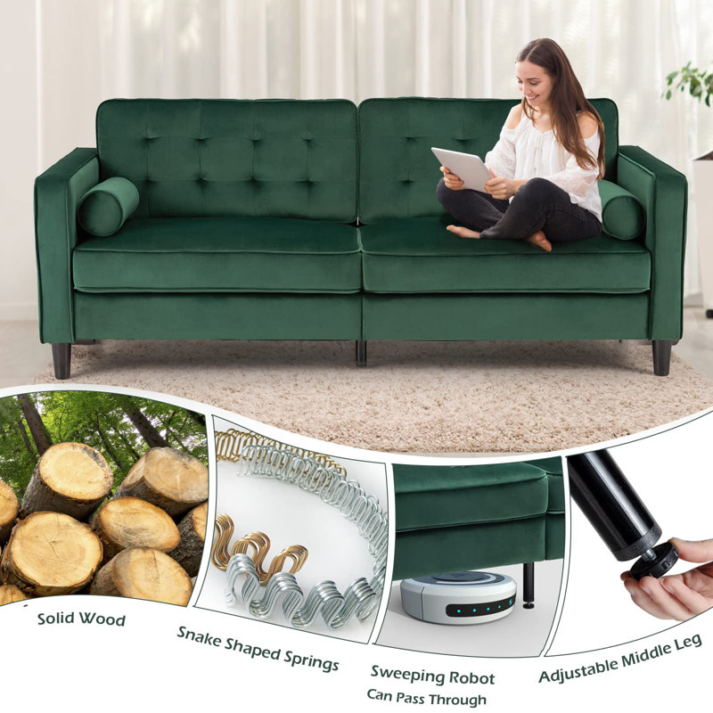 Velvet sofa wayfair discount